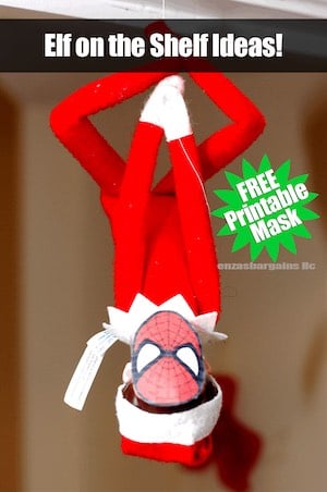 Free Printable Spiderman Mask Elf on the Shelf Ideas