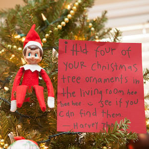 Hidden Christmas Ornaments Elf on the Shelf Treasure Hunt