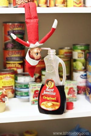 Maple Syrup Drink Elf on the Shelf Idea
