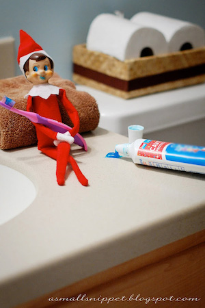 Elf Brushing Teeth