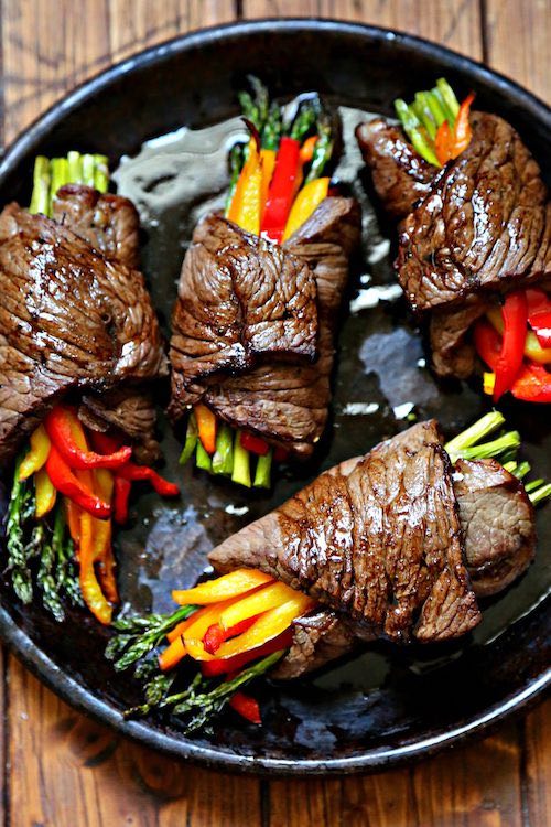 healthy Steak and Asparagus Bundles recipe 