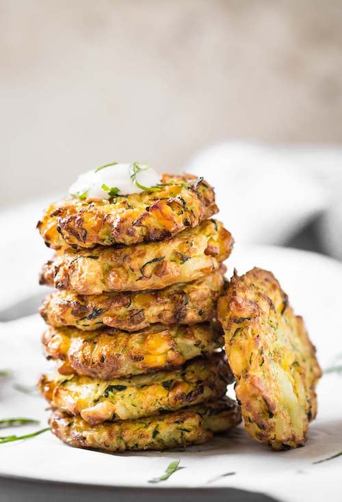 Zucchini and Corn Fritters