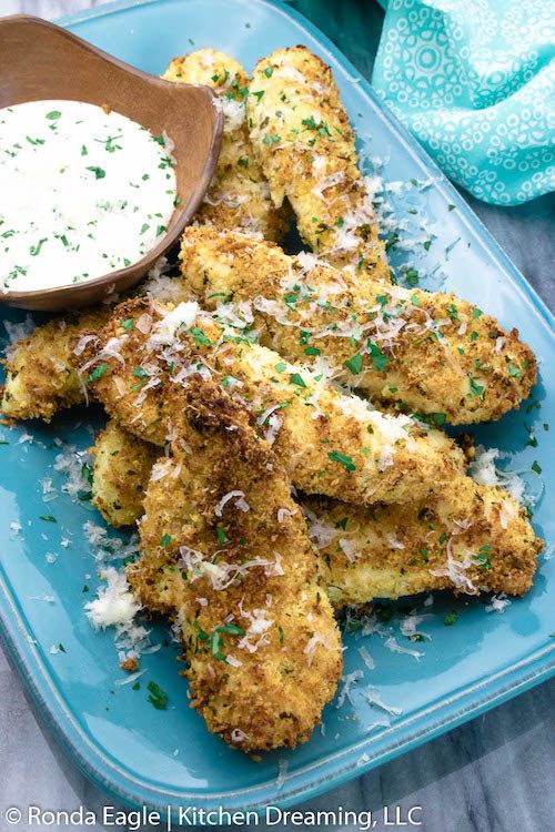 air fryer Garlic Parmesan Chicken Tenders