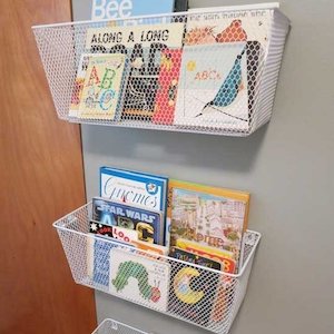 Hanging Wire Basket Book Holders