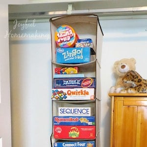 Hanging Shoe Organizer for Board Games