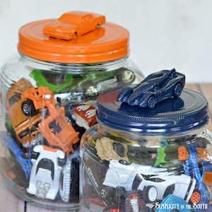 Mason Jar Storage for Tiny Toys