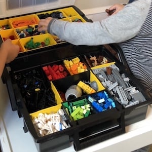 DIY LEGO Portable Multi-level toy Organizer