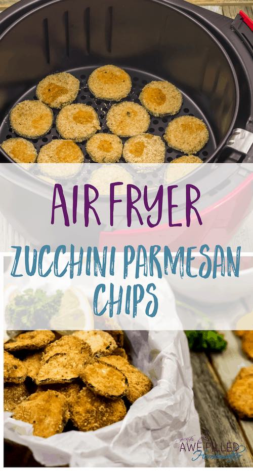 air fryer Zucchini Parmesan Chips