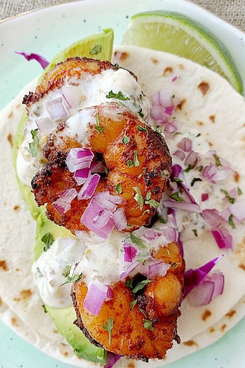 healthy air fryer Shrimp Tacos recipe 