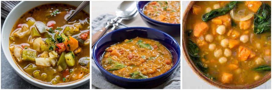 Vegetarian and Vegan weight watchers Soups