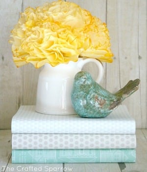 Coffee Filter Peonies flower spring decor 