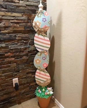 dollar tree easter egg topiary decoration