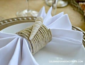 Seashell Napkin Rings for Table Linens