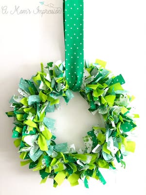 fabric strap wreath for st patrick's day