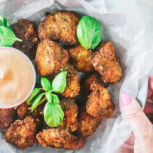 Steak Nuggets in the air fryer with Keto Chipotle Ranch Dip