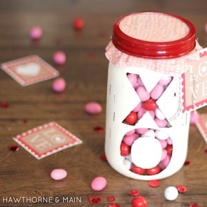 See Through Valentine Mason Jar