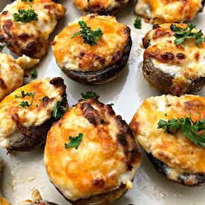 Three Cheese Stuffed Mushrooms