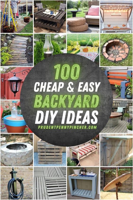 100 Cheap and Easy DIY Backyard Ideas - Prudent Penny Pincher