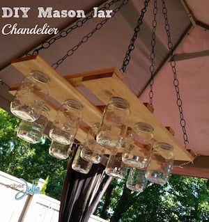 DIY Mason Jar Chandelier rustic home decor