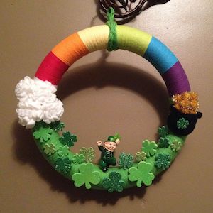 rainbow st. patrick's day wreath