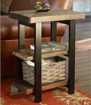 rustic side table