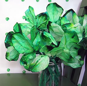 Coffee Filter Shamrocks craft for st patrick's day