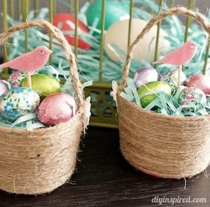 Mini Plastic Cups Easter Baskets