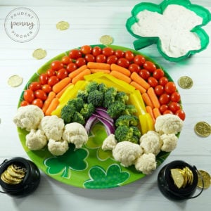 Rainbow Vegetable Platter with Dip