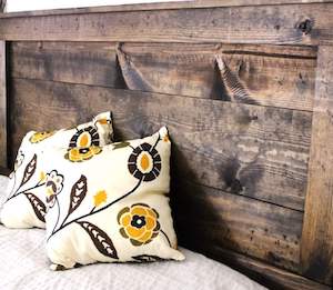 DIY Rustic Wood Headboard