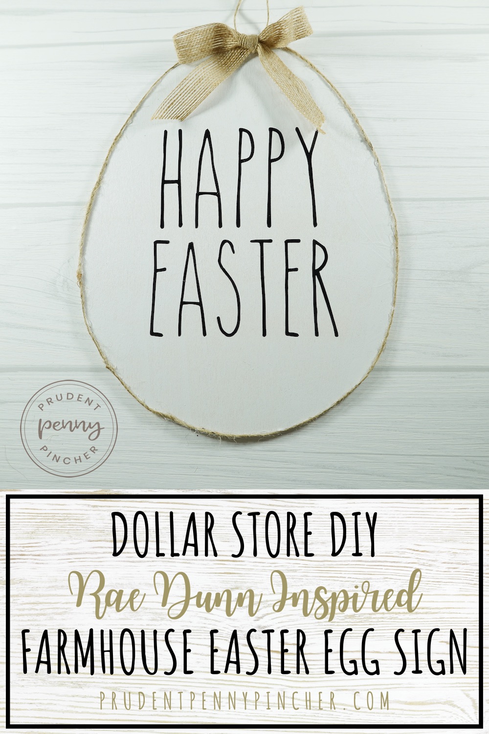 Dollar Store DIY Farmhouse Easter Sign