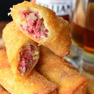 Reuben Egg Rolls