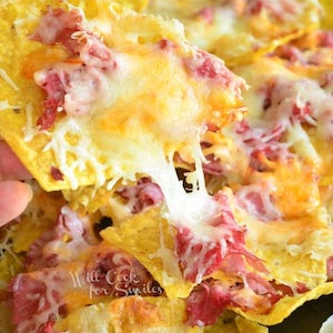 Reuben Nachos St Patrick's Day appetizer