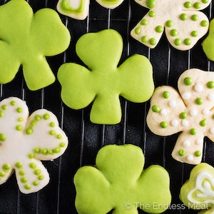 Shamrock Sugar Cookie Recipe with Natural Green Frosting