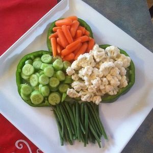 Shamrock Veggie Tray