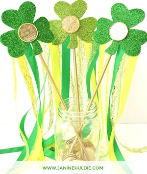 Shamrock Wand st patrick’s day craft for kids