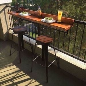 Muebles de exterior de mesa de balcón