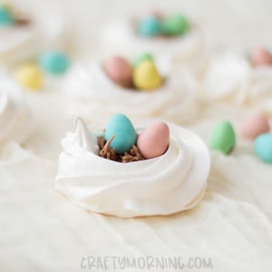 Birds Nest Meringues easter treats