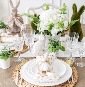 Neutral Easter Tablescape