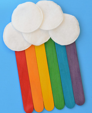 Craft Stick Rainbow craft for st patrick's day