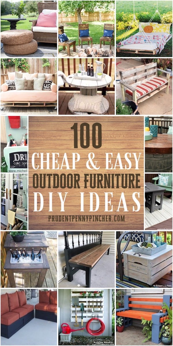 100 ideas baratas y fáciles de bricolaje para muebles de exterior