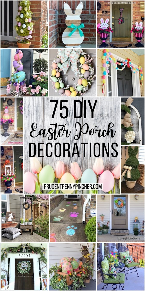 DIY easter front porch decorations