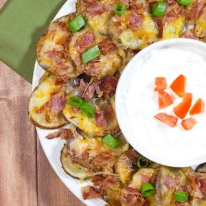 Loaded Irish Nachos with Bacon Bits