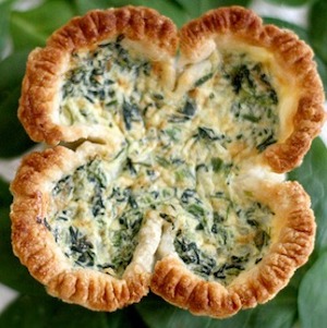 Lucky Spinach Quiche St Patrick's Day appetizer