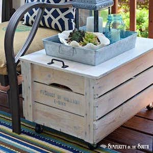  Repurposed Crate Table Storage