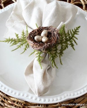 Bird's Nest Napkin Rings