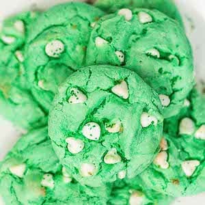 St Patrick's Day Cake Mix Cookies