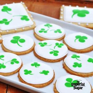 St Patrick's Day Shamrock Sugar Cookies with Royal Icing