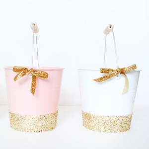 DIY Glittered Easter Pails