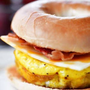 Bacon Egg Cheese Bagel Sandwich