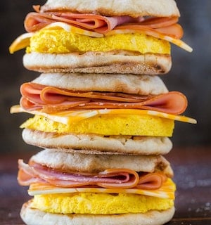 meal prep Freezer Breakfast Sandwiches